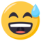 Smiling Face With Open Mouth & Cold Sweat emoji on Emojione
